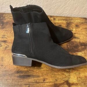 Torrid Black Ankle Boots with Metallic Detail